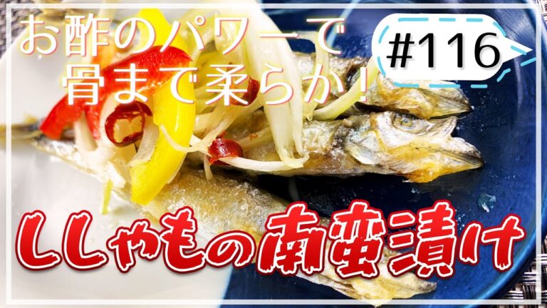 お酢の力で健康に！ししゃもの南蛮漬け【健康料理#116】