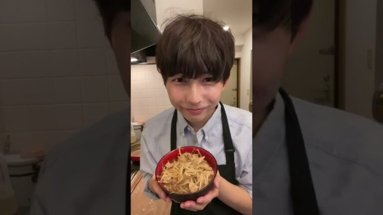 【節約レシピ】豚バラともやしのめんつゆ丼 #Shorts