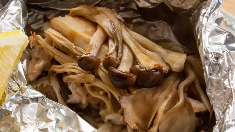 きのこと豚肉のホイル焼き