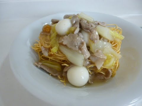 【レシピ】豚肉と白菜のあんかけ焼きそばの作り方
