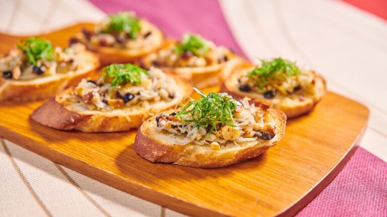 しらすとオリーブのブルスケッタ