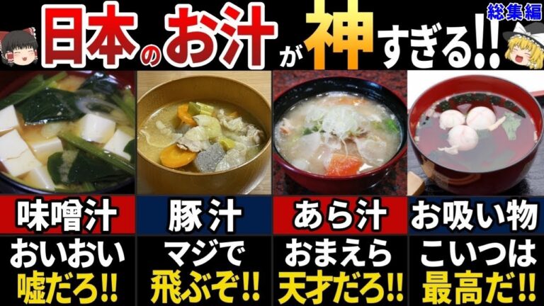 【ゆっくり解説】海外の人が羨む！美味すぎる日本の汁物７選【総集編】