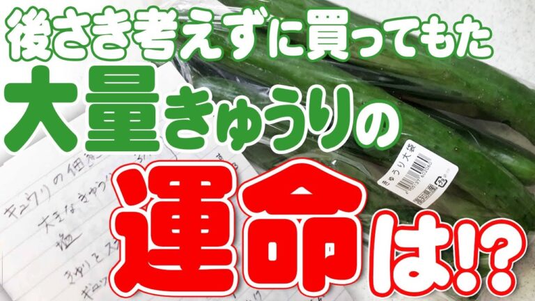 【作り置き】大量きゅうりを一生使える母の知恵で攻略！そしておかわり必至のごはんのお友へ…