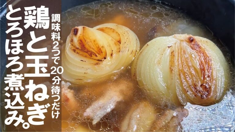 とろっとホロホロ【調味料２つだけ】優しくて深くて体に染みる。鶏と玉ねぎのトロほろスープ