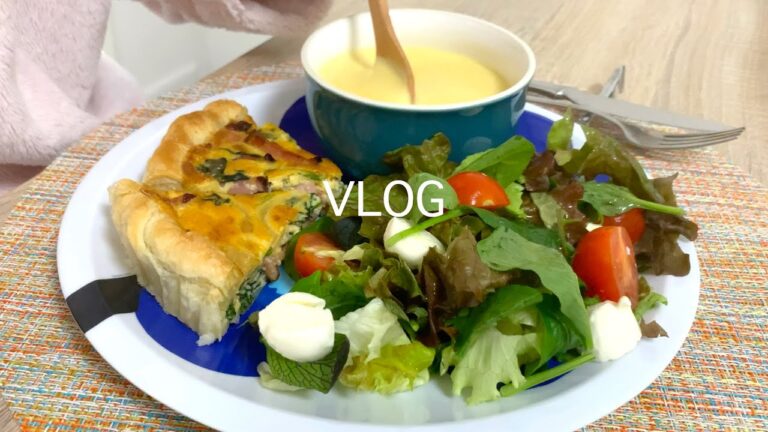 【一人暮らしの料理VLOG】ほうれん草とベーコンのキッシュ｜焼うどん｜キムチ鍋｜納豆ごはん おろしポン酢しゃぶしゃぶ