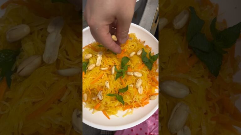 Làm món nộm bí sợi そうめんかぼちゃ🎃