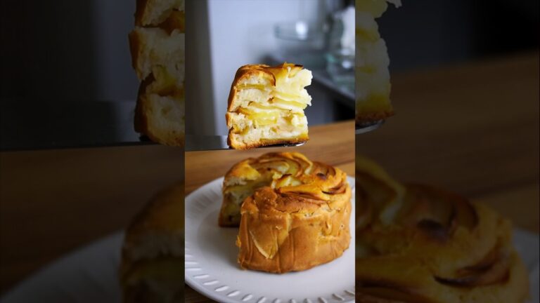 オーブンなし！材料3つでりんごケーキ作り方。 #food