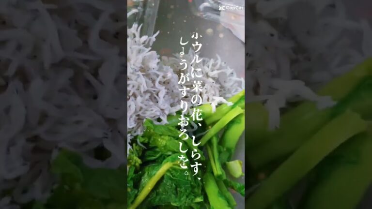 菜の花とシラスの生姜和え