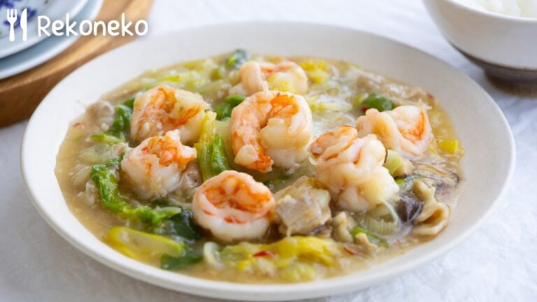 たっぷり生姜で温まる◎白菜とえびのとろみ炒め