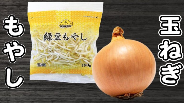 「玉ねぎの簡単レシピ」もやしと合わせて炒めるだけ！材料2つの箸が止まらない簡単うますぎるおかずの作り方　時短レシピ・節約レシピ