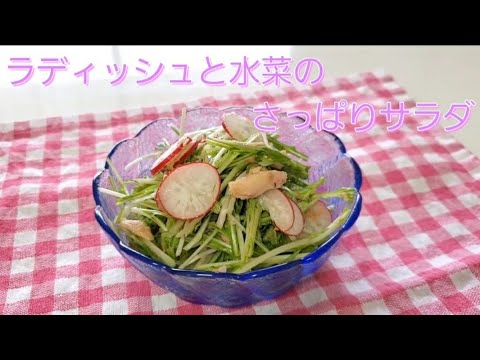 【ラディッシュと水菜のさっぱりサラダ】