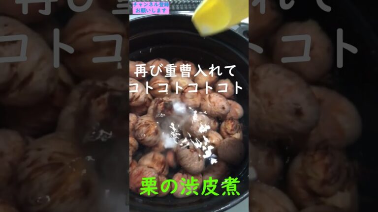 栗の渋皮煮！挑戦　でも失敗　でも美味しい～