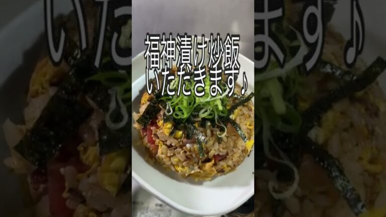 福神漬け炒飯《100日目に最高のチャーハンを見つけるアル中 36日目》#shorts #アル中カラカラ