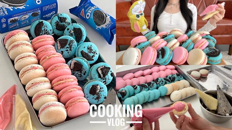 世界1簡単🥰/夢の宝石マカロン作り👩🏻‍🍳💎卵一つで大量生産!!✨サクフワ徹底解説付き✏️
