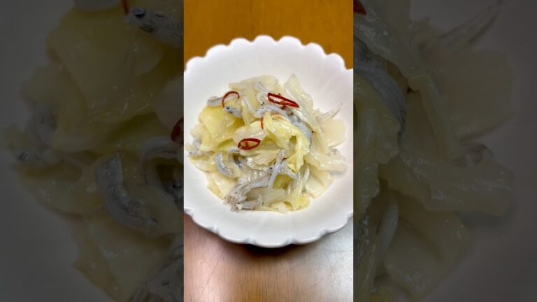 【1食45kcal】【簡単&時短】冷やしても美味しい！癖になる！キャベツとしらすのペペロンチーノ風副菜✨#おつまみ #おうちごはん #痩せる #ダイエット #shorts