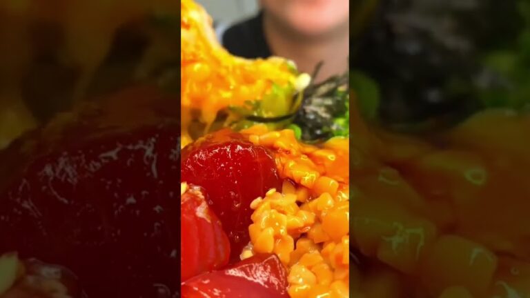 【咀嚼音】納豆とろろマグロ丼を食べる音！#eatingsounds #モッパン #食べる音 #mukbang #咀嚼音 #shorts #マグロ #納豆 #とろろ
