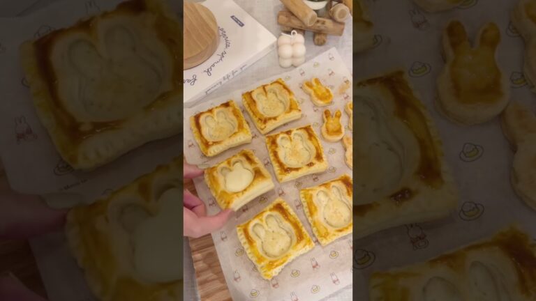 冷凍パイシートで簡単ミッフィーホワイトチョコパイ#おうちカフェ #お家カフェ #お菓子作り #お菓子 #ミッフィー #miffy #homemade #pie #冷凍パイシート #パイシート