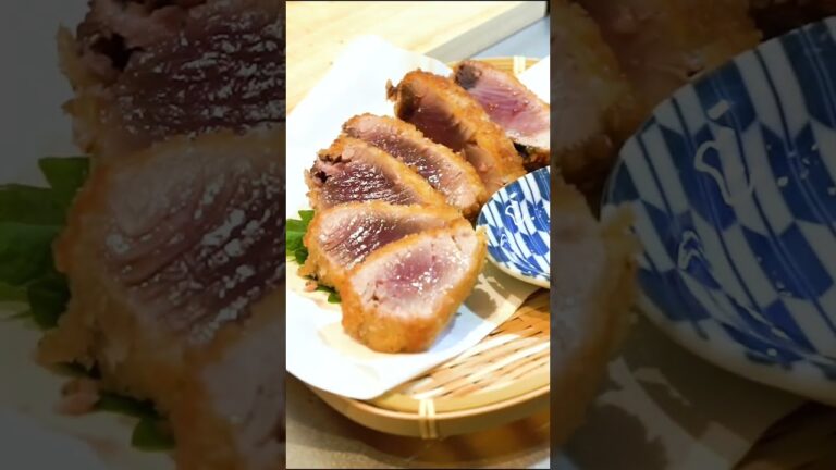 【30秒揚げるだけ】鰹のレアカツ