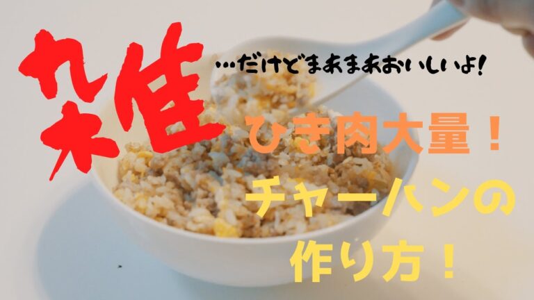 【雑料理】ひき肉チャーハンの作り方　How to make minced meat fried rice