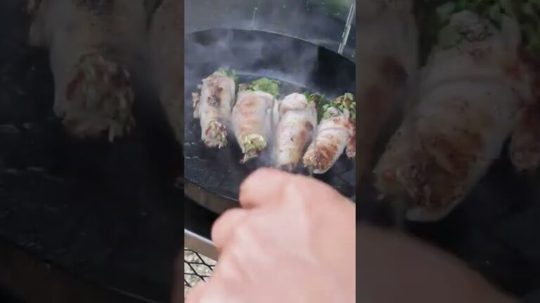 【かいわれ大根の豚バラ巻き】キャンプ飯 ソロキャンプ