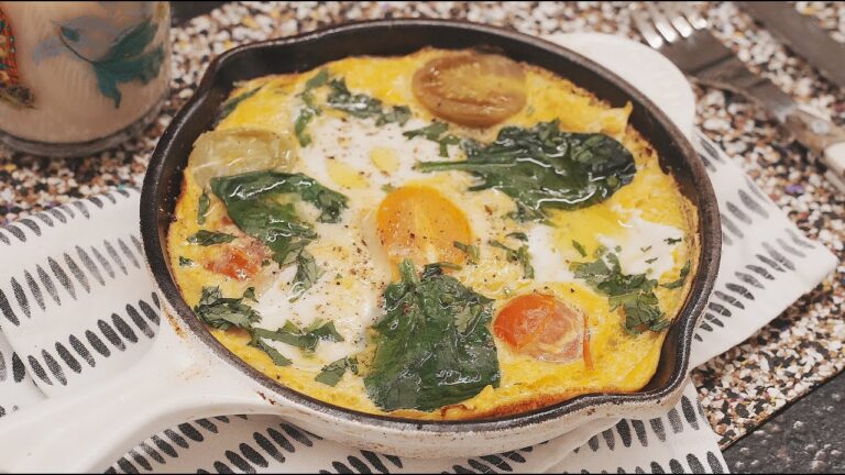 Egg & Cheese Packed Italian Delight! Spinach Frittata for a Hearty Brunch