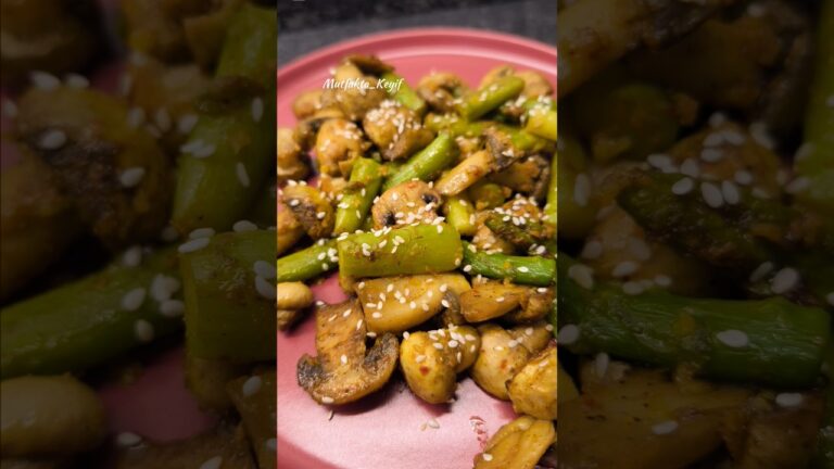 Kuşkonmazı mantarlı deneyin çok seveceksiniz                           Asparagus with mushrooms