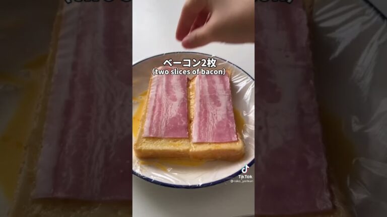 レンジでごちそう💖ドロドロチーズとベーコンの満足トースト