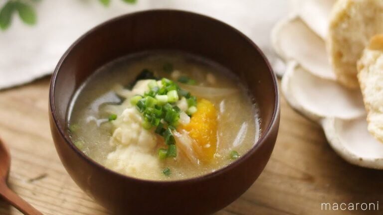 【365日のパンとスープ】かぼちゃとチーズのお味噌汁