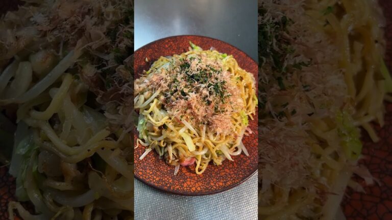 出汁からネギ塩ダレ焼きそば作ってみた　#shorts