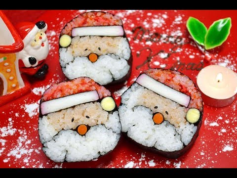 Sushi Santa - Art Sushi Rolls / クリスマスの絵巻き寿司 サンタクロース