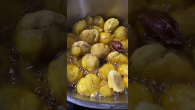 #大粒 栗きんとんの準備 #栗 #煮てみた #おつまみ #旬の食材 これだけでもめっちゃウマイ！