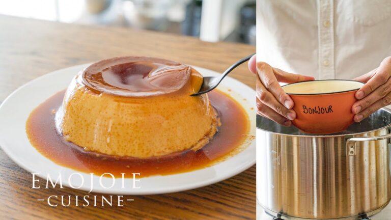 [Easy Recipe] Caramel Custard without oven *Creme Carame | 鍋で作れるプリンのレシピ | Emojoie Cuisine