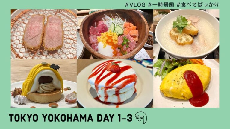 【Waico Vlog #2】日本に一時帰国 東京・横浜でグルメ三昧 DAY 1-3