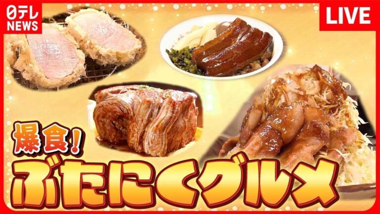 【豚肉料理まとめライブ】厚さがすごい！ポークステーキ/ 愛され続ける老舗のポークソテー / 絶品！山盛り生姜焼き　など　ニュースまとめライブ（日テレNEWSLIVE）
