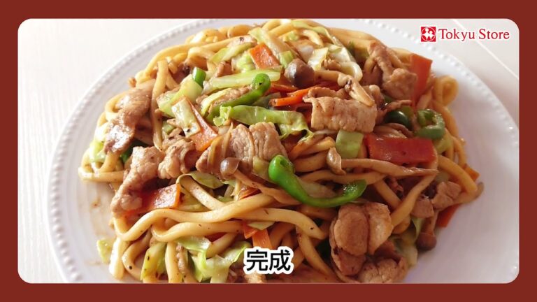 豚肉とキャベツの焼きうどん