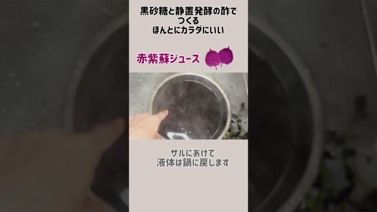 【ほんとにカラダにいい紫蘇ジュース】#shorts #黒砂糖 ＃紫蘇ジュース#japanesefood#健康レシピ