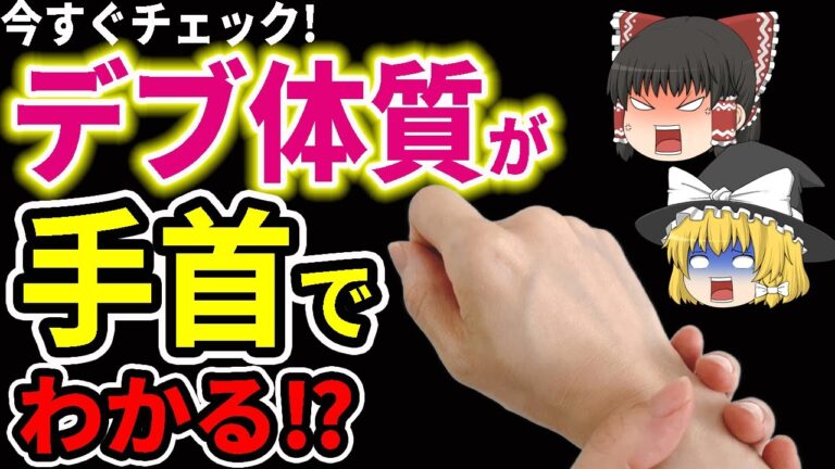 【デブ体質診断】今すぐチェック！当てはまったら太りやすい…一瞬で太りやすいか見分ける方法＆ヤセ体質になる方法【ゆっくり解説】