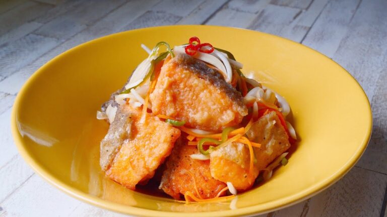 春野菜を使った鮭の南蛮漬け　（作るだけ動画）