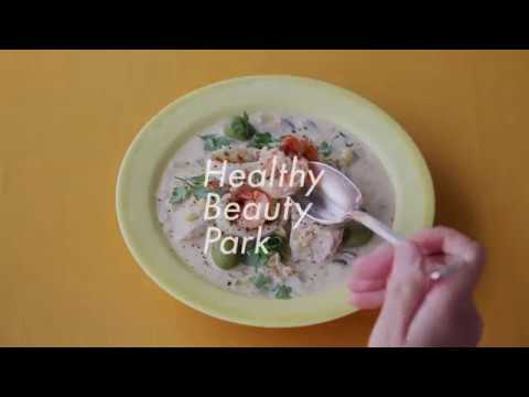 Healthy Beauty Park｜魚介・レンズ豆・ごぼうのミルククリーム煮｜資生堂