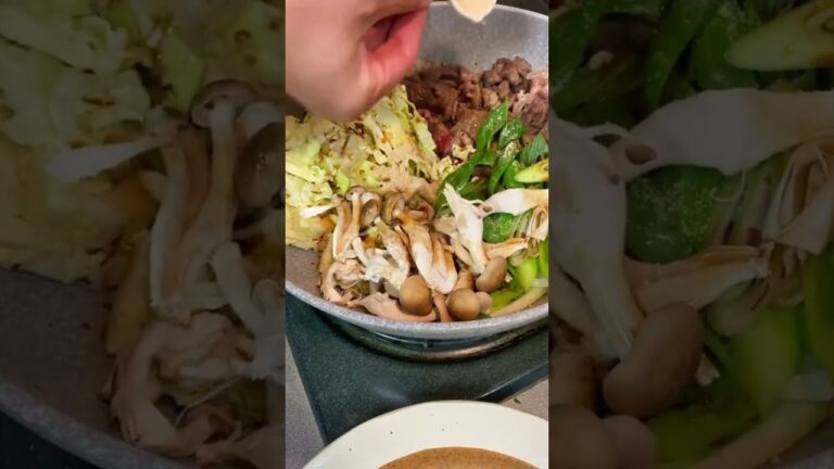 忙しい人のためのワンパンすき焼き#shorts