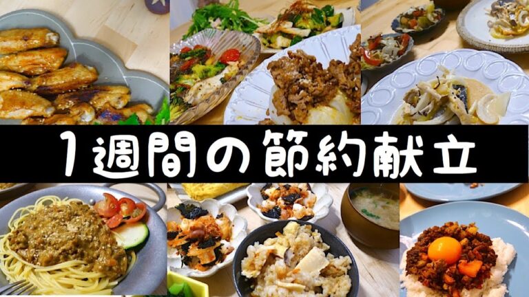 【料理動画#109】節約&ダイエット中夫婦の一週間の献立レシピ集【猫動画】