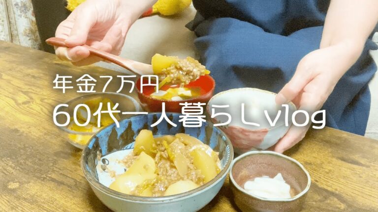 【業務スーパー】食費1ヶ月1万円生活 15日目 /かぶのそぼろ煮【年金生活一人暮らし】 #143