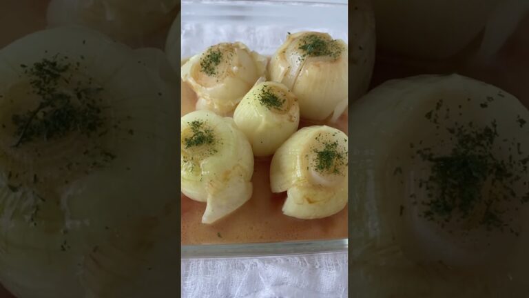 新玉ねぎの丸ごとレンジ蒸しバター醤油味#shorts