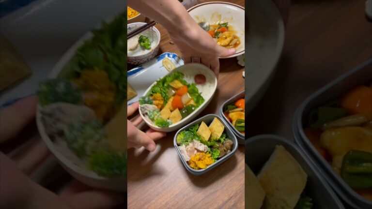 たんぱく質が摂れる【夫婦ダイエット弁当】【鶏胸肉の甘酢炒め弁当】 #お弁当 #ダイエット #簡単レシピ