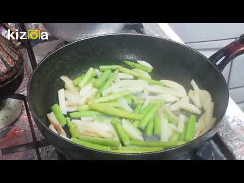 新じゃが いか アスパラの塩炒め