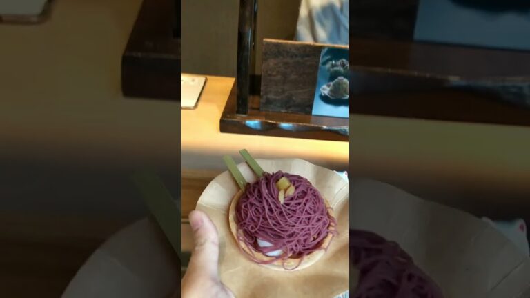 Japanese Sweet Potato Mont Blanc Dango(芋モンブラン団子)