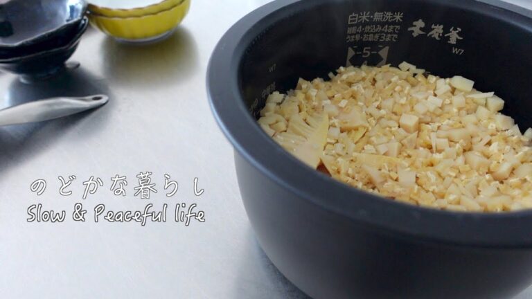 爽やかな春の食卓/たけのこの炊き込みご飯/海老とグリンピースの煮物