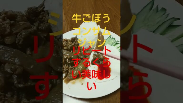 牛ごぼうこんにゃくサムジャン炒め