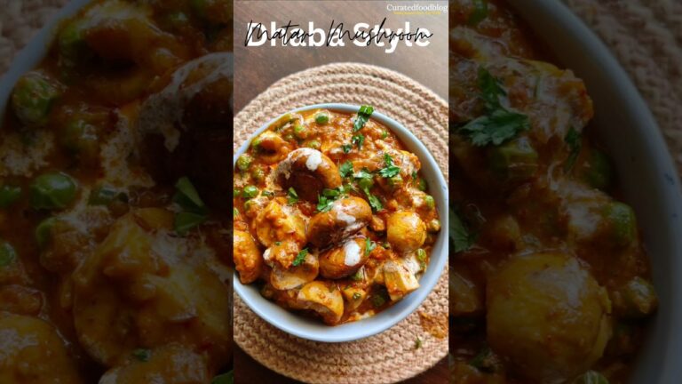 Dhaba Style Matar Mushroom #shorts