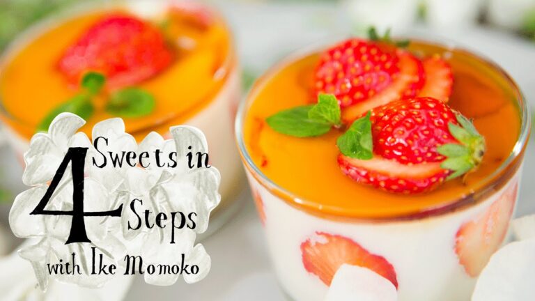 4stepで出来るとろけるメープルミルクプリンの作り方 | Creamy Maple Milk Custard Pudding : Sweets In 4steps with Ike Momoko